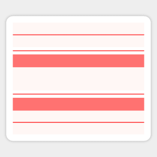 Strips - pink and white. Sticker